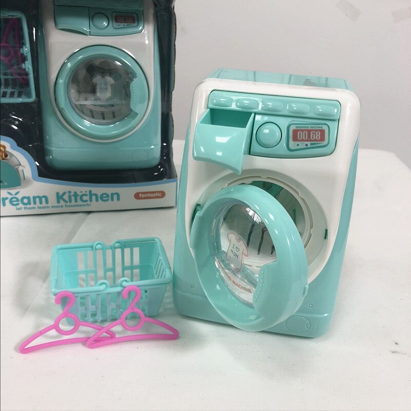 Plastic Elektrische Mini Wasmachine Speelgoed Roterende Drainage Gesimuleerde Kinderen Pretend Play Wasmachine Speelgoed Voor Kinderen Meisjes