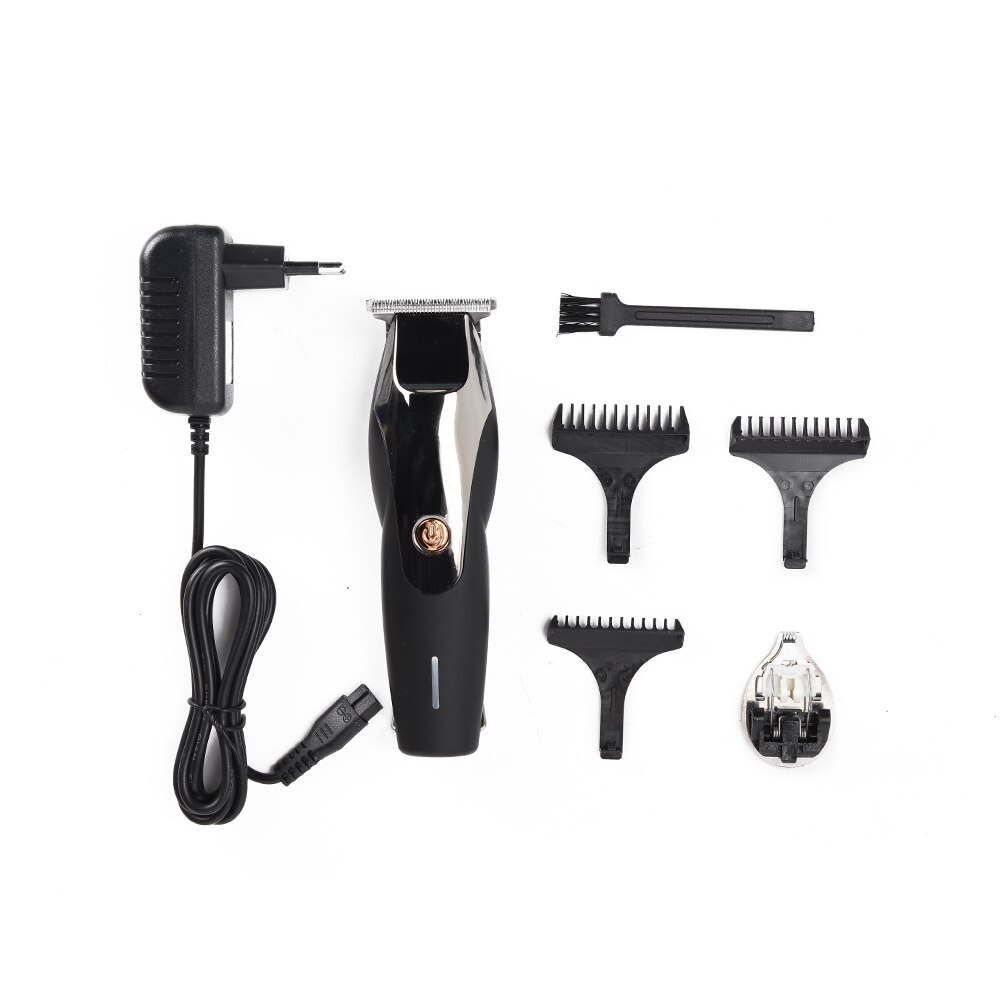PULIS Hair Clipper with 2 Baldes 1800mAh Chargable 15W High Power Electric Hair Trimmer Home Barber Hairstyle Tool: EU Plug