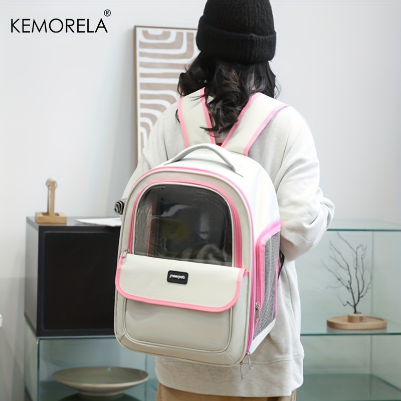 KEMORELA-mochila para mascotas para gatos y perros, cápsula transparente grande para exteriores, bolsa de transporte transpirable, suministros para mascotas