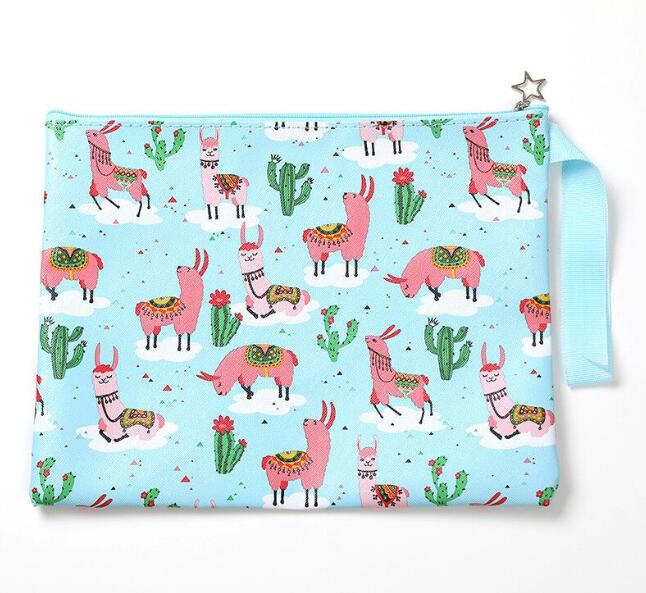 Vrouwen make-up tas handtas leren envelop portemonnee dames toilettas strand waterdichte wassets tas case dag clutches: Blauw