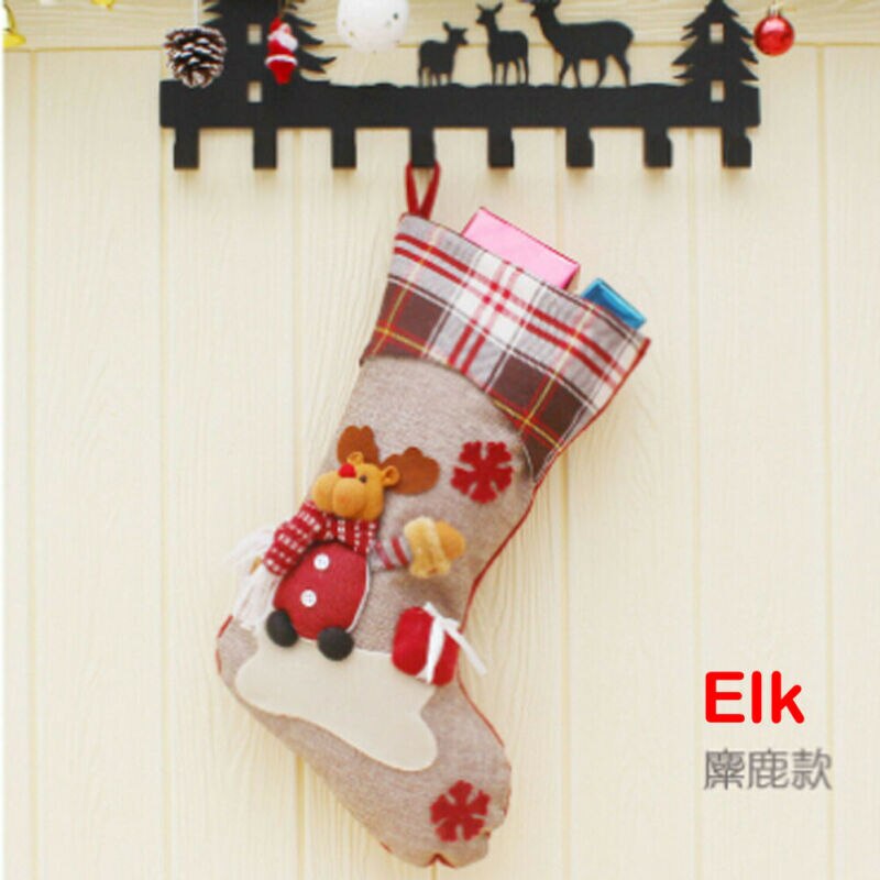 Kerst Kous Mini Sok Kerstman Candy Bag Xmas Tree Opknoping Decor