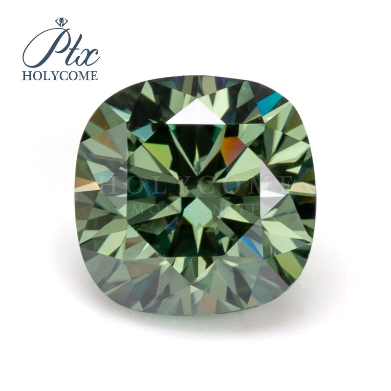 1ct tamanho pequeno bela cor verde 5.5x5.5mm cushion cut loose moissanite jóias de pedras preciosas