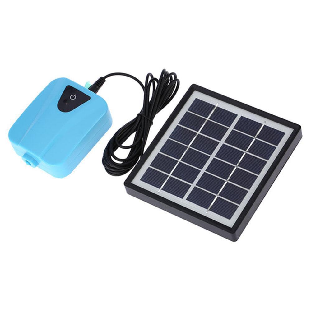 Solar Powered Oxygenator Water Oxygen Pump Pond Aerator Aquarium Air Pump: Default Title