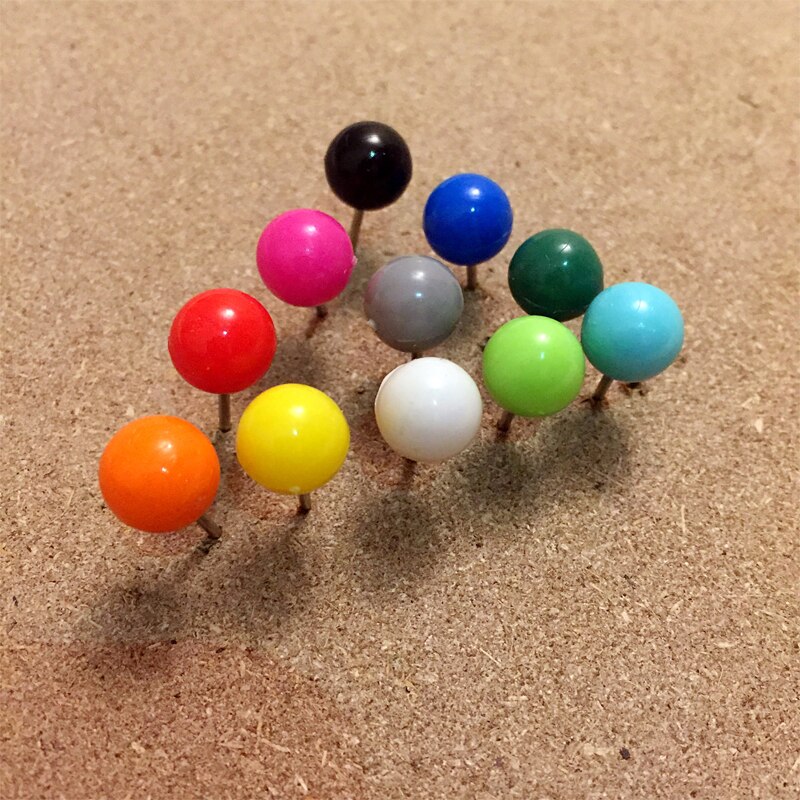 150 Color Map Tacks Push Pins, with Round Plastic Head and Steel Point Thumb Tacks Pin Office School