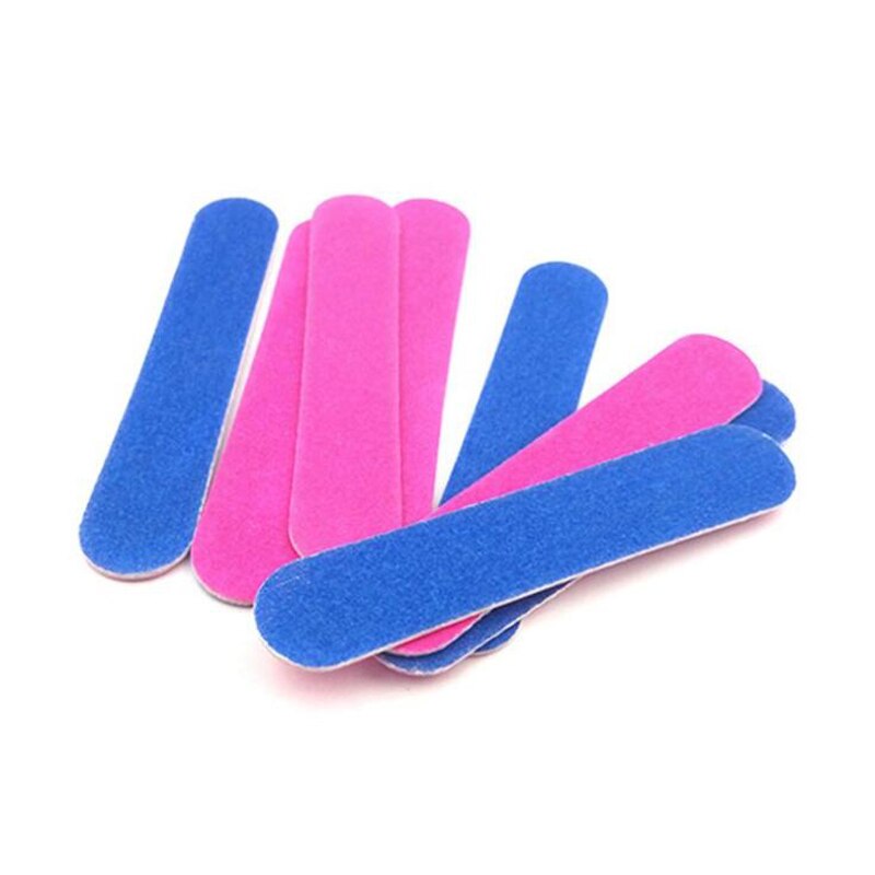 100Pcs Nail Files/Sandpaper Buffers Slim Crescent Grit 180/240 tools disposable cuticle remover callus polish pack