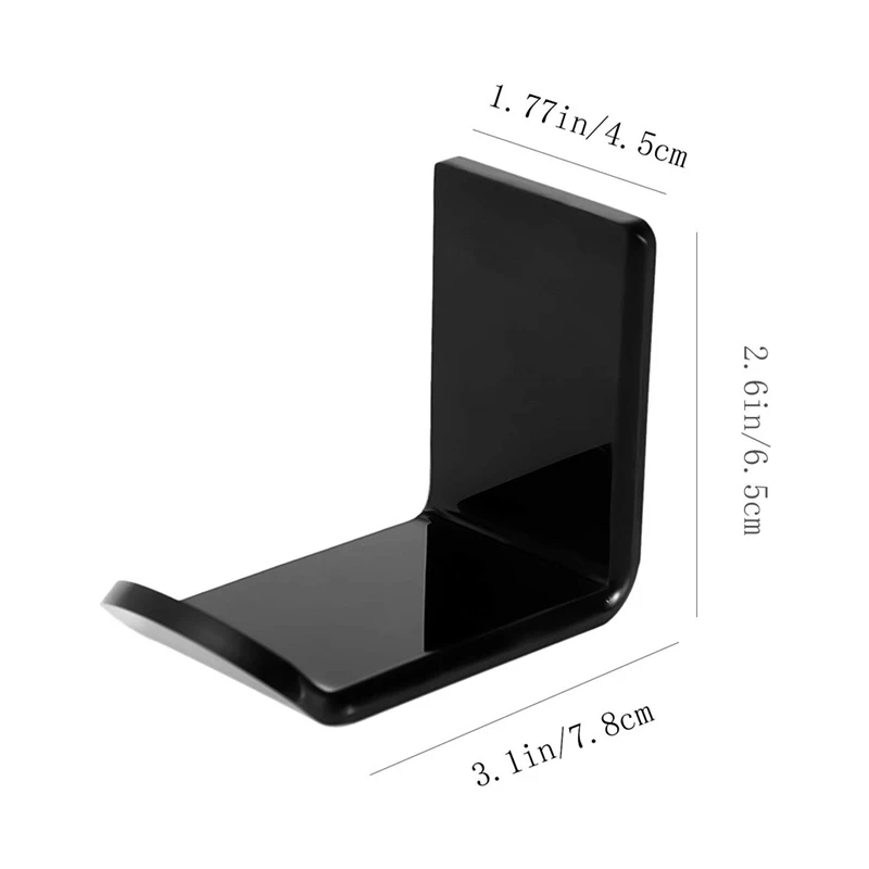 Universal L Shape Headphone Stand Wall Mount Simple Hook Computer Headset Stand Earphone Acrylic Display Holder