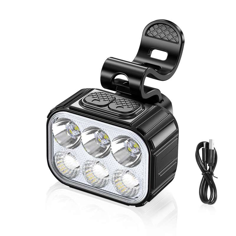 Bike Light Q6 LED Bicycle Front Rear lights USB Charge Headlight Cycling Taillight Bicycle Lantern Bike Accessories Lamps: WHITE