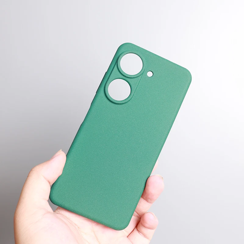 Voor ASUS ZenFone 10 9 Case Ultradunne Zachte TPU Matte Beschermende Achterkant Anti-Slip Cover Voor zenfone 9ški: ABS / green