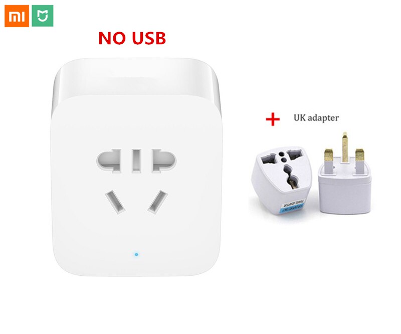 Original Xiaomi mijia Smart Socket Plug Dual USB with Bluetooth Gateway WIFI Socket Power Adapter Wireless Remote by APP mi home: no USB with UK