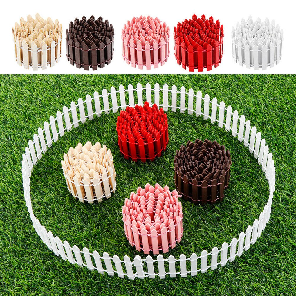Wooden Mini Small Fence Barrier Craft Fence DIY Garden Kit Landscape Plant Flower Potted Decor Accessories