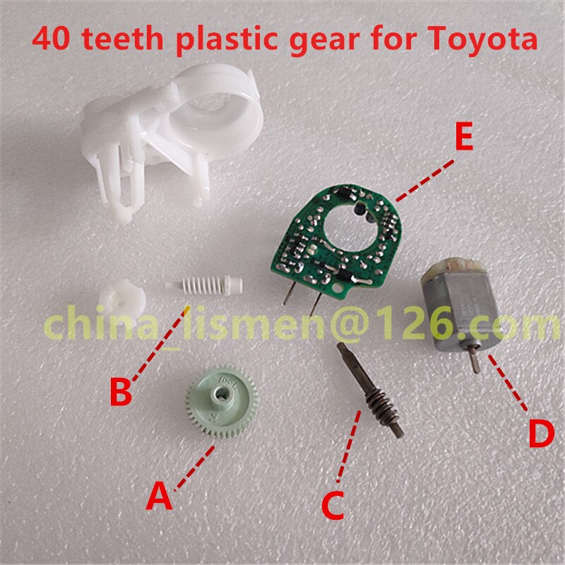 1 Stuk 40 Tanden Motor Achteruitkijkspiegel Plastic Gear Voor Auto