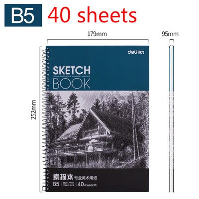 Deli Sketch Paper Artist Painting Paper Student Painting Drawing Sketching Practice Paper 16K/8K/B5 Sketch Book Painting Supply: C