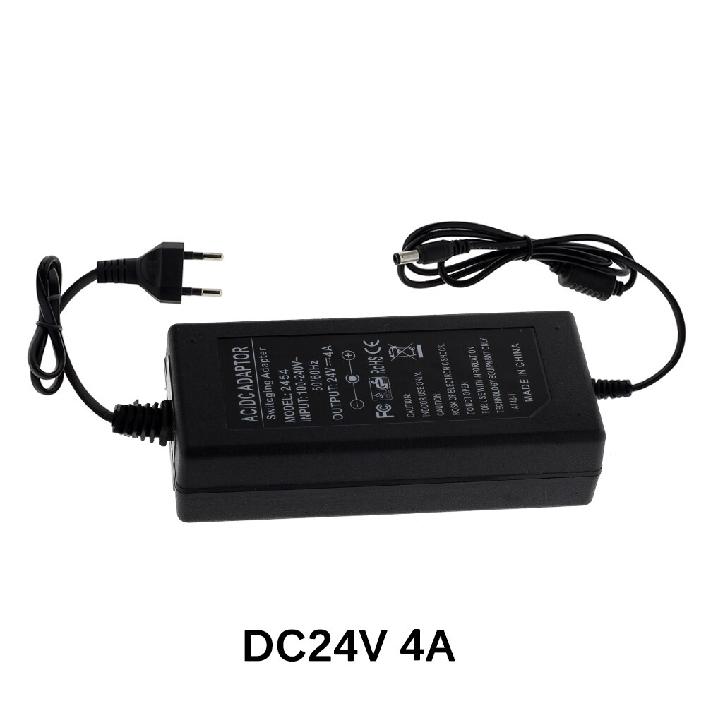 Led Power Adapter AC110V 220V Naar DC12V 24V Verlichting Transformator 1A 2A 3A 5A 6A 8A 10A Met eu/Us Plug Voor Led Strip: 24V 4A / EU Plug