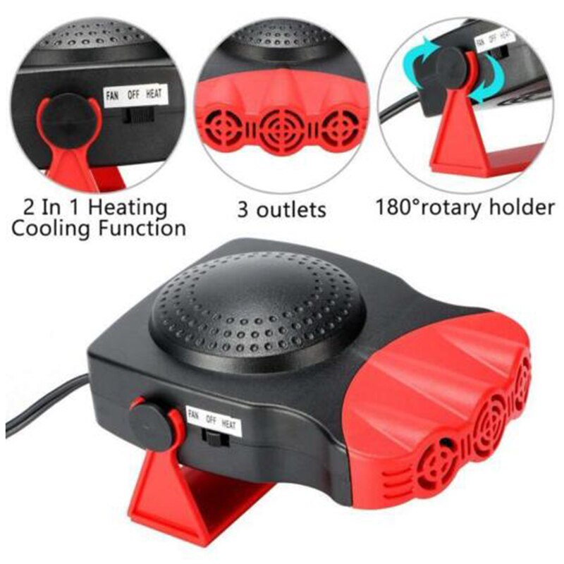 Defrost Defog Mini Car Heater Electric Fan Windshield Windows Glass Heated Device NR