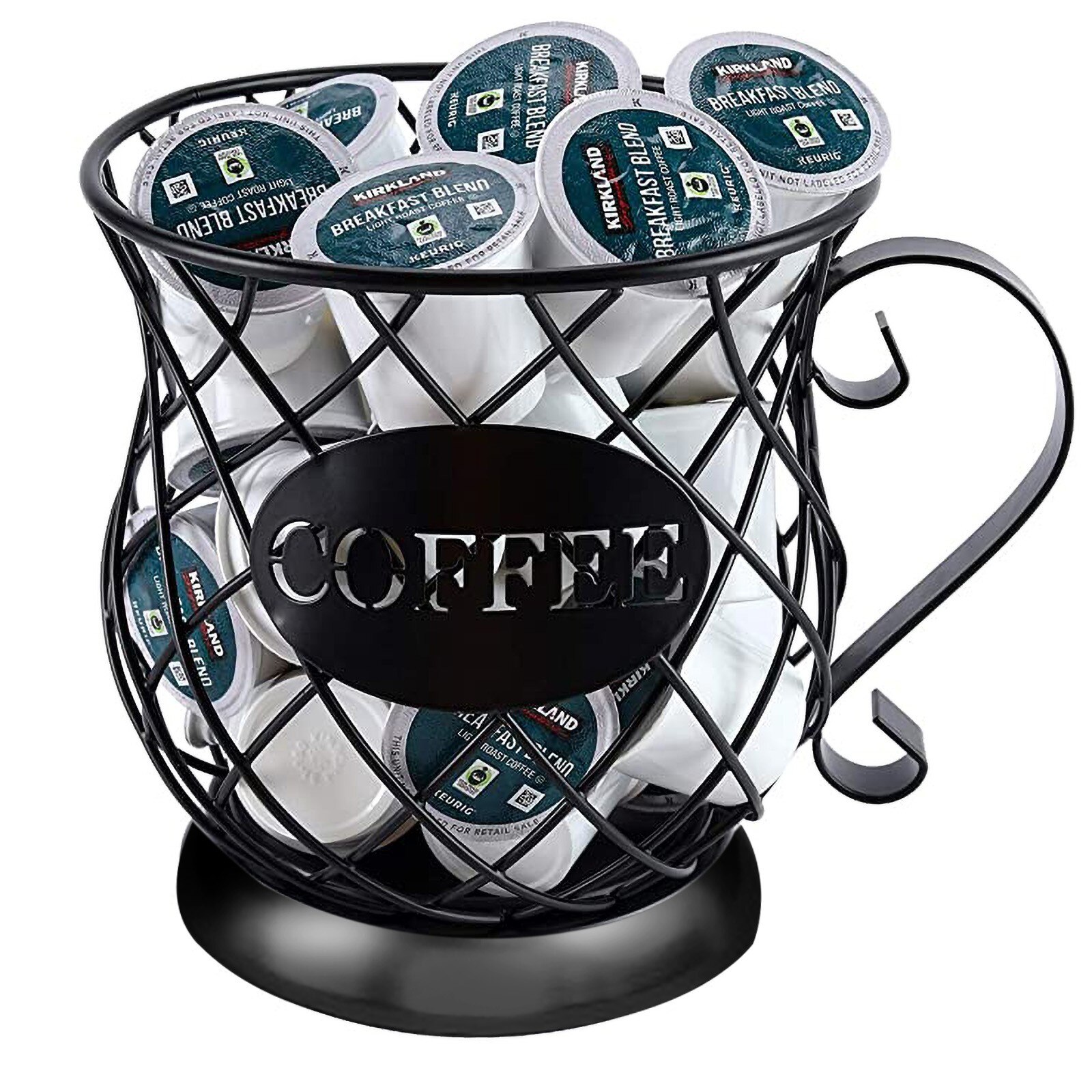 Uitgeholde Koffie Capsule Opslag Mand Creatieve Koffiekopje Vormige Fruit Koffie Pod Organizer Houder Voor Home Cafe Hotel Ornament