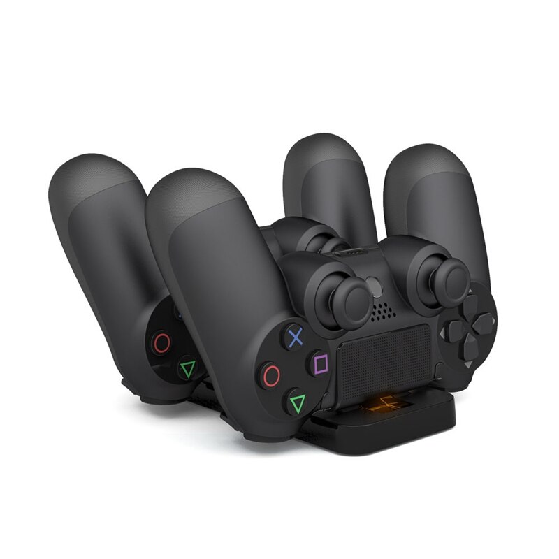Controlador de carga doble Dock inalámbrico Gamepad, cargadores inalámbricos de doble Mango para Sony PS4/PS4 Pro/ Slim