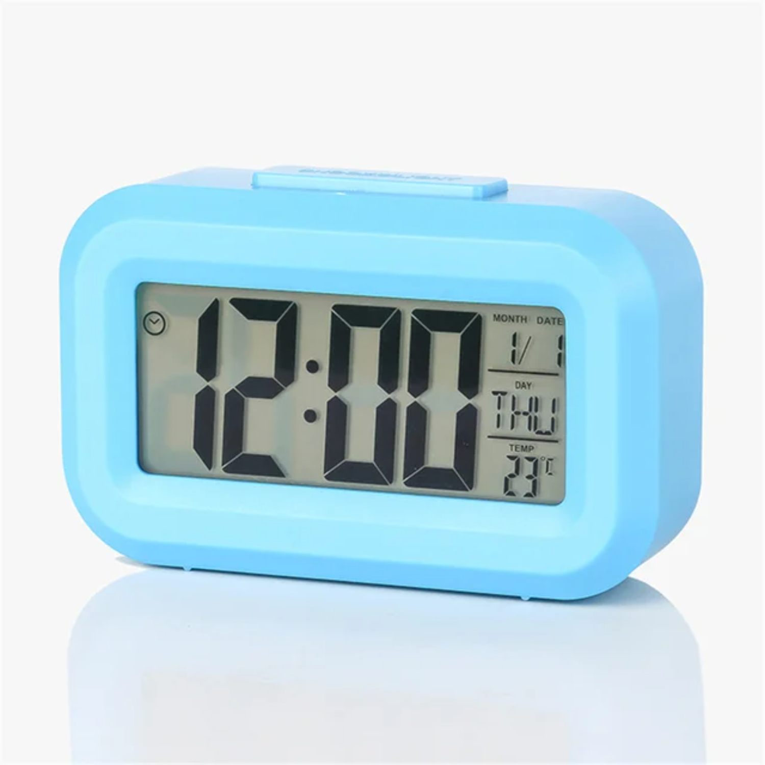 Reloj despertador Digital, alarma Digital electrónica, relojes de mesa de escritorio, retroiluminación de oficina, reloj calendario con repetición: Azul