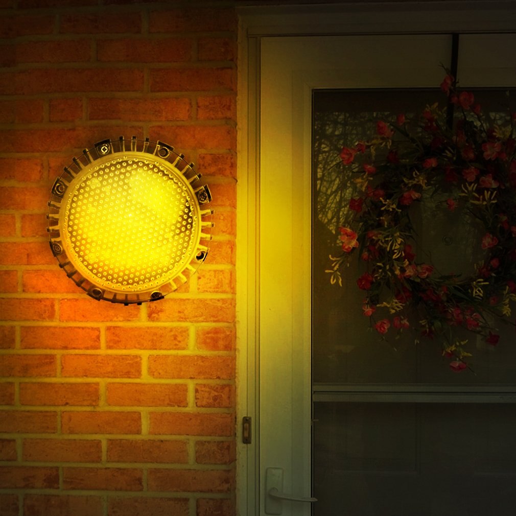 LED Solar Pathway Lights Landscape Ground Garden Driveway Outdoor Disk Lamp Waterproof Lighting Street Light: warm light