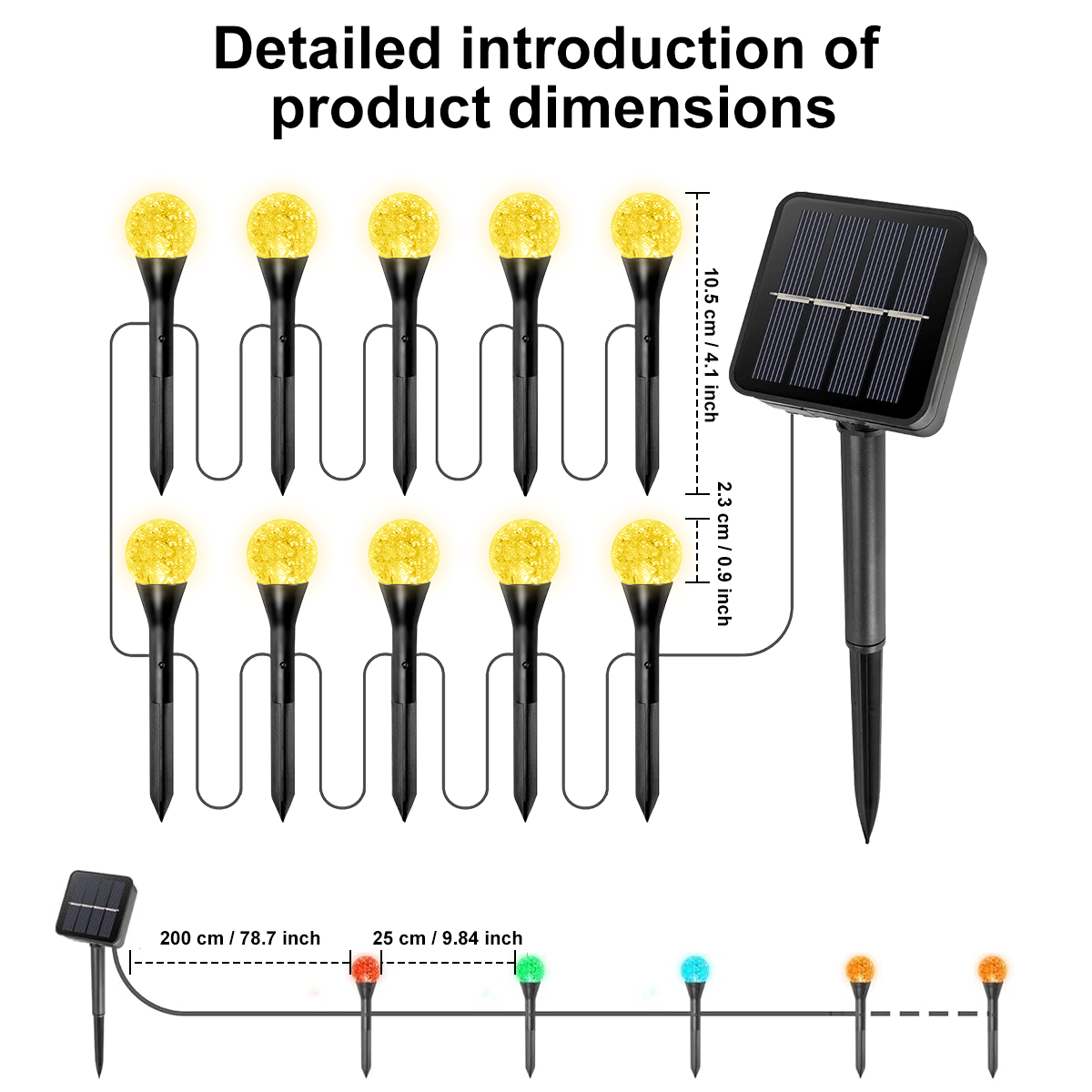 Solar Bubble Ball Gazonverlichting Outdoor Garden Pilot Light String voor Gazon Patio Camping Verjaardag Gazon Decor Decoratie Verlichting