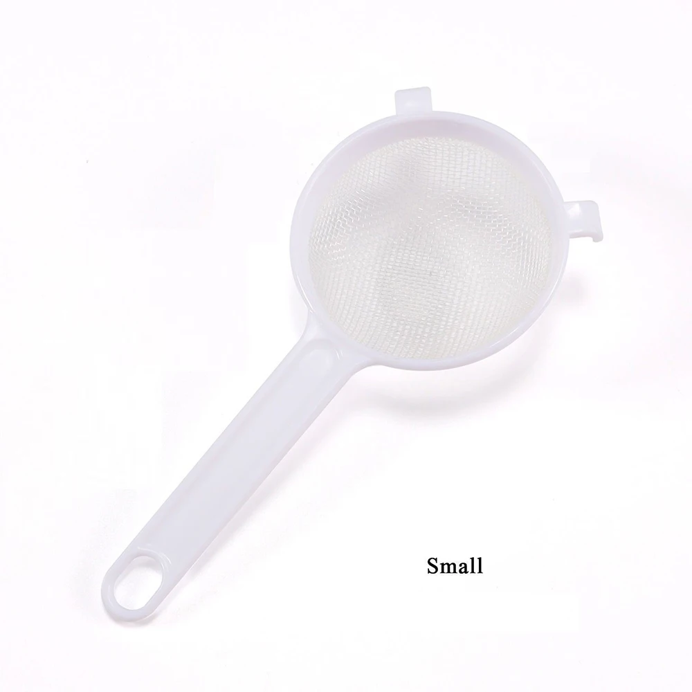 Küche Filter Bildschirm Handheld Kunststoff Mehl Sojamilch Filter Wiederverwendbare Obst Milch Dreg Screening Sieb Küche Zubehör: Schwarz
