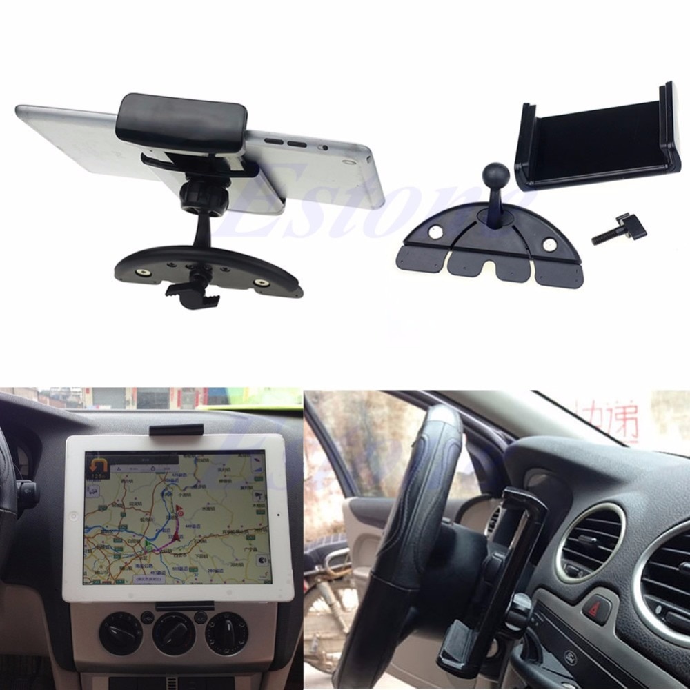 Auto bil cd mount tablet pc vuggeholder stativ til ipad 2 3 4 5 air galaxy tab