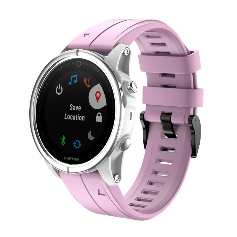 20mm Silikon Uhr Band Gurt Schleife Armbinde für Garmin Fenix 5 S Fenix 5 S Plus SD998: Rosa