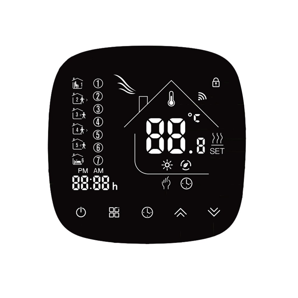 WiFi Smart Thermostat with Touchscreen LCD Display Electric/Water/Boiler 5A Temperature Controller Weekly Programmable