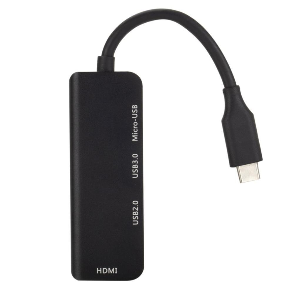 HUB Adapter Tpye-C To Micro USB 2.0 USB 3.0 4 Port Splitter USB Port Hub Splitter For PC Computer