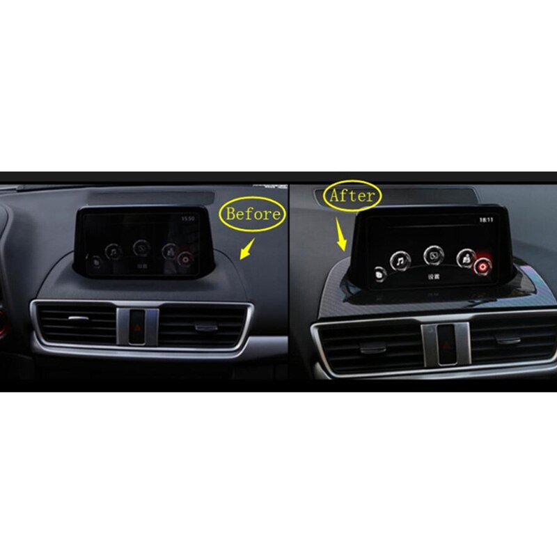 per Mazda 3 AXELA Berlina berlina 2017 2018 ABS auto messa in piega Cruscotto di Navigazione GPS Schermo Sn Telaio di Copertura ordinare