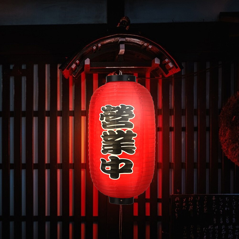 10inch Japanese Lantern LED Light Waterproof Festival Lanterns Restaurant Sign Daily Durability Chochin Pub Cloth Lantern Decor