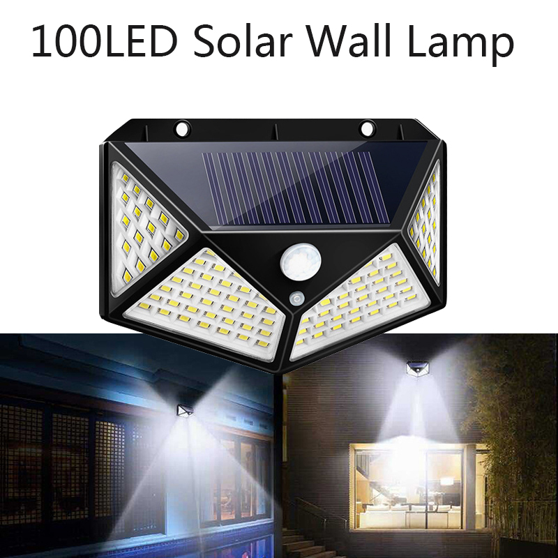 1/2/4PCS Solar Lichter Im Freien Wasserdichte Wand Lampe PIR Motion Sensor 100LED Solar Powered Straße Licht für Garten Hof: 11-15W