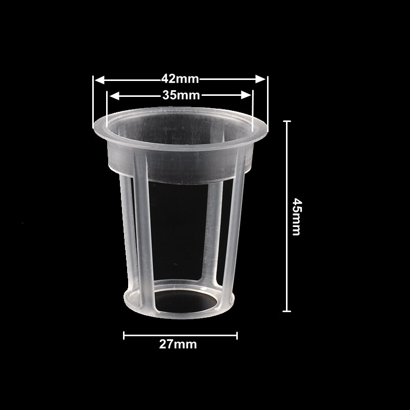 100pcs Net Pot Garden Vegetable Soilless Grow Hydroponic Basket Multi-Size Aeroponics Plastic Planting Mesh Pot: S35-45