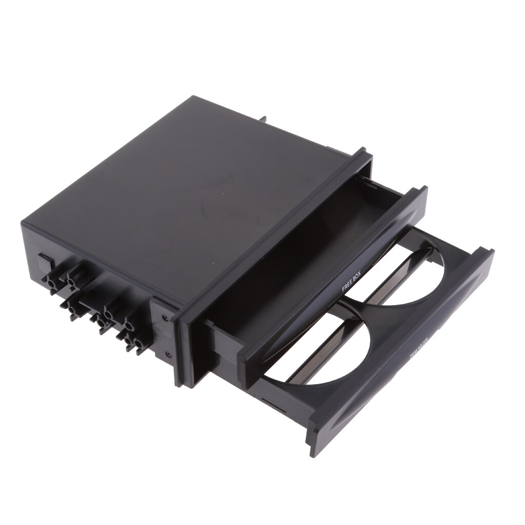 Universal Single Double Din Radio Pocket Car Drink Cup Holder Storage Box Organizer Car Front Cup Holders Drink Bottle Stand: black