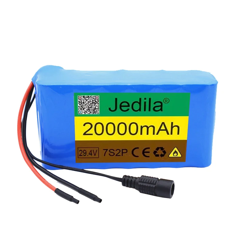 High Capacity 7s2p 24V 20Ah 18650 Battery Li-ion Battery Pack 29.4v 20000mah Electric Bicycle Moped /Li-ion Battery+Charger