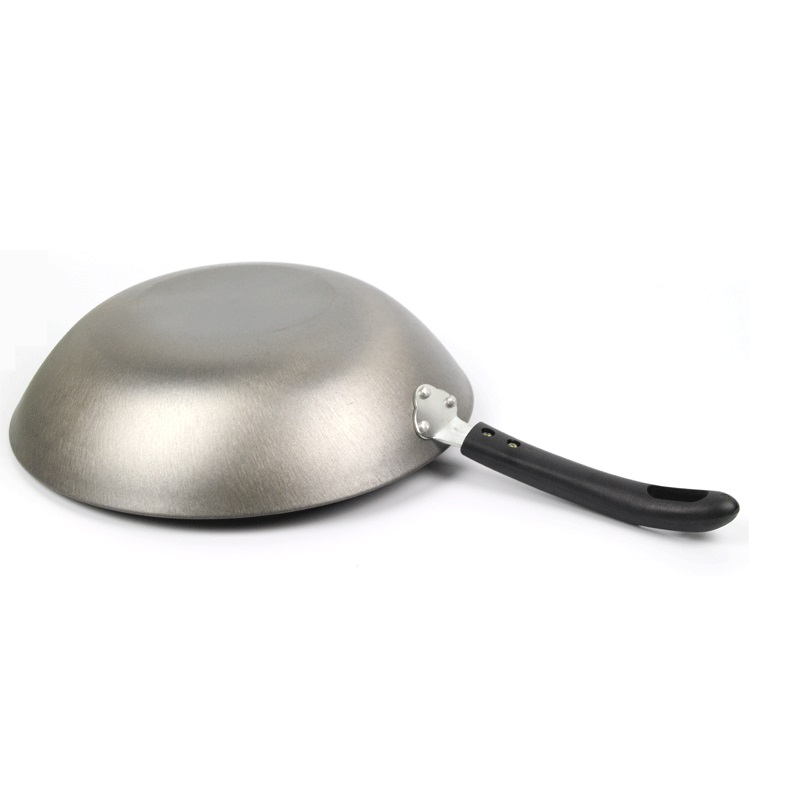 Four à Wok en fonte raffinée poêle en fer assortie fond plat épaissi sans revêtement santé 32cm marmite cuisine