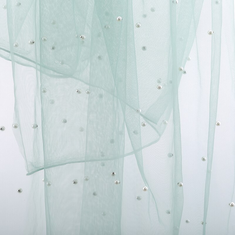 180Cm * 100Cm/Pc Mooie Parel Tule Stof Praktische Kleding Sluier Decoratie Materiaal Diy Handwerk Naaien Mesh levert