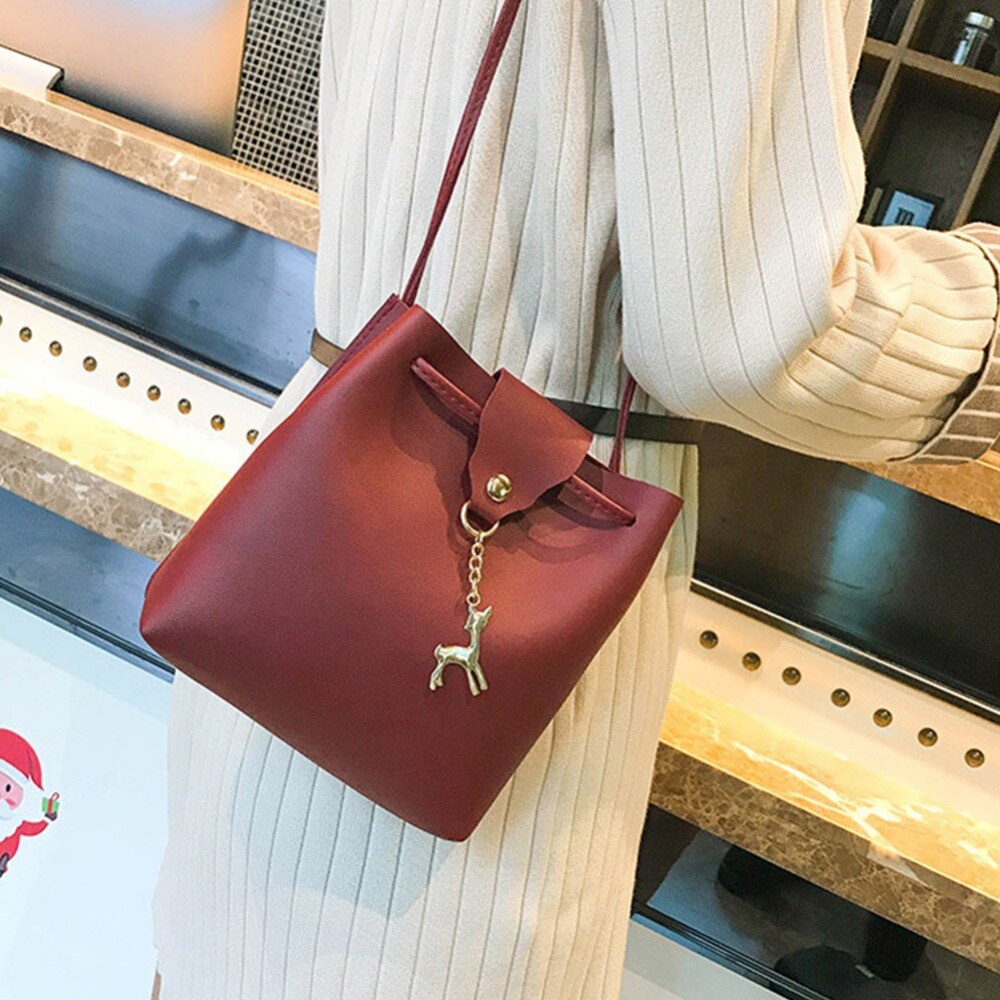 SFG Women Bag Satchel Crossbody Bags PU Leather Vintage Ladies Handbag Bolsa Feminina Messenger Bags