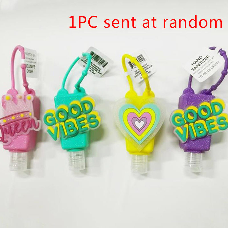 1pcs 30ml Cute Heart Silicone Mini Hand Sanitizer Hand Gel Holder Portable Safe Gel Holder Travel Shampoo Soap Dispenser Bottle