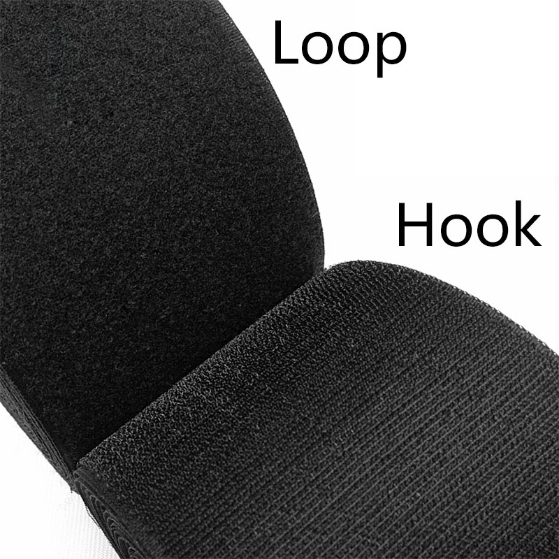 Bande Velcro à Coudre Noir - 1 M X 15 Cm, Nylon, Lot Crochet Et Boucle, Pour Bricolage Couture
