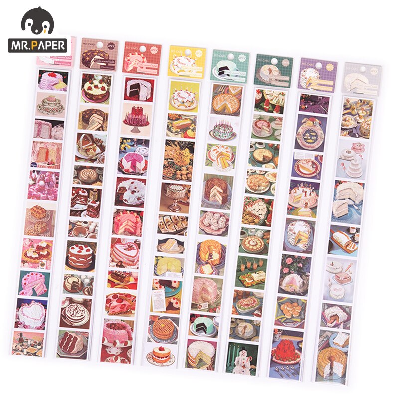 Mr.paper cake party dessert washi stil bullet journaling skrivetape deco malertape let at rive af kontorartikler