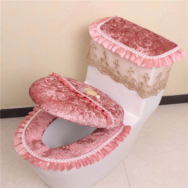 3-pcs-set-toilet-seat-covers-water-tank-cover-with-lace-warm-fabric