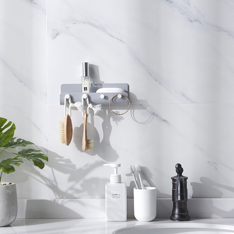 Porte-rangement en forme de U porte-clé suspendu mural avec 4 crochets support de rangement livres articles divers organisateur étagère décor à la maison