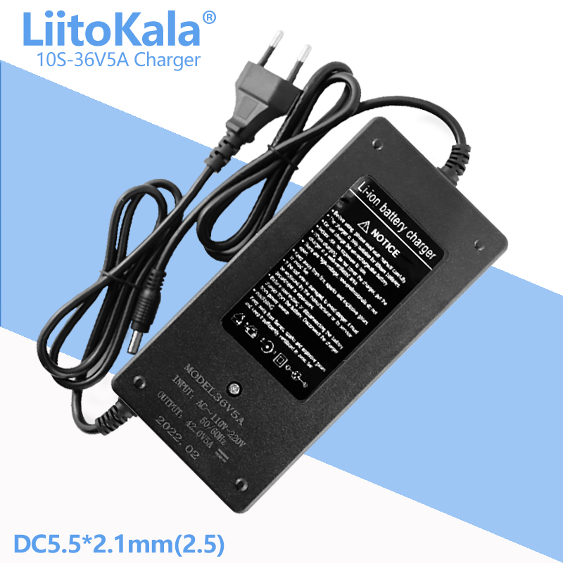LiitoKala 48V 36V 13S 10S 2A 3A 5A Lithium-Ionen-Akku-Ladegerät Universal 42V 54,6V 5A AC DC Netzteiladapter