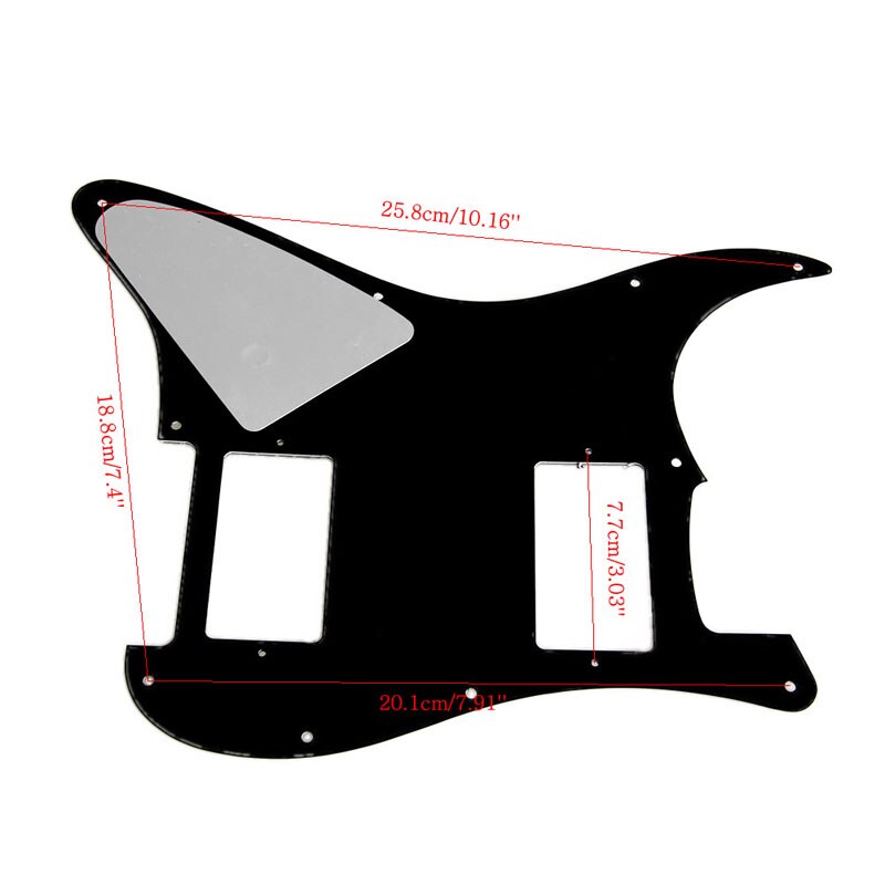 3Ply Black Pearl Guitar Pickguard For Stratocaster Fender Strat 2 HH Humbucker