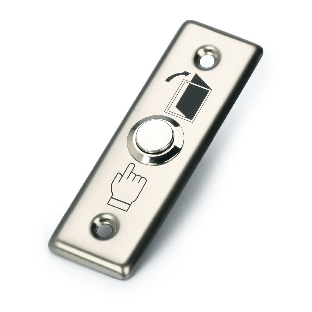 1 9 * 2.5cm Door Exit Button for Access Control Stainless Steel Push Release Switch Panel