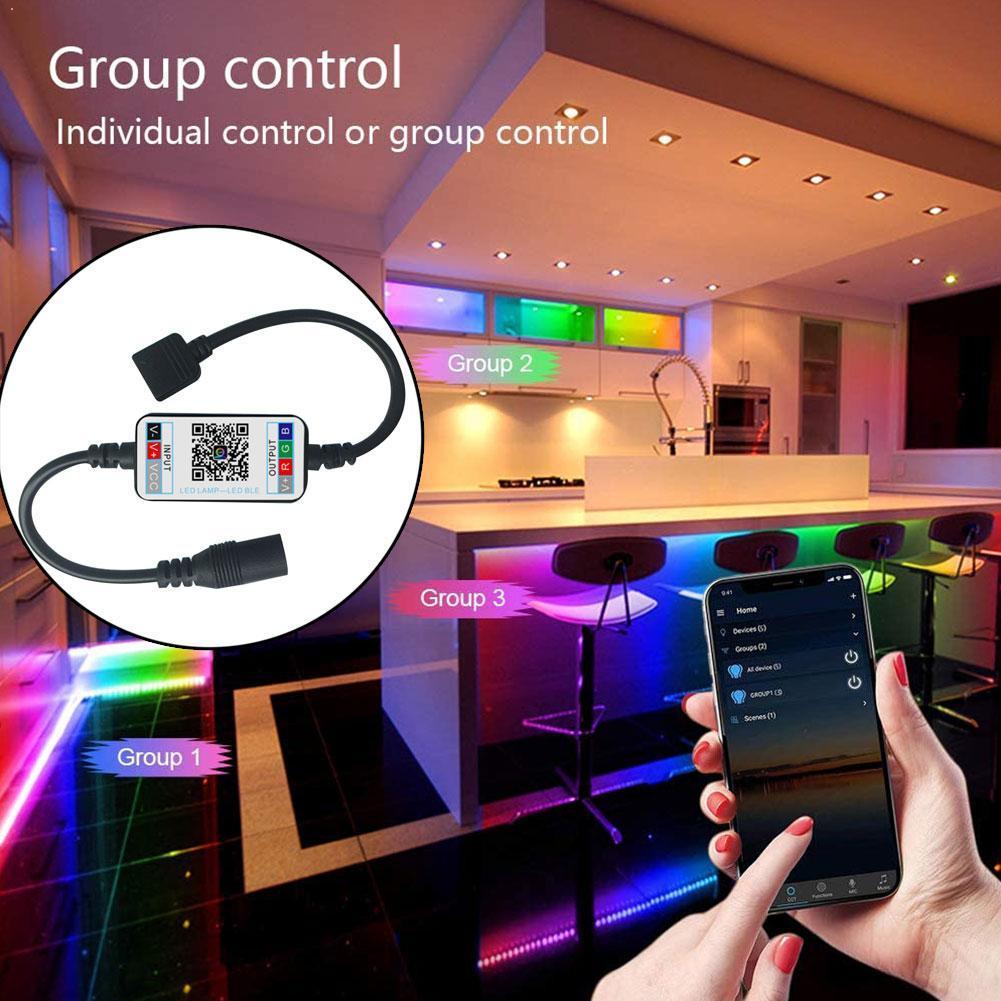 Smart RGB Bluetooth USB LED Remote Controller For 3528 Light Backlight TV Strip 5050 Multicolor RGB Changing L9X6