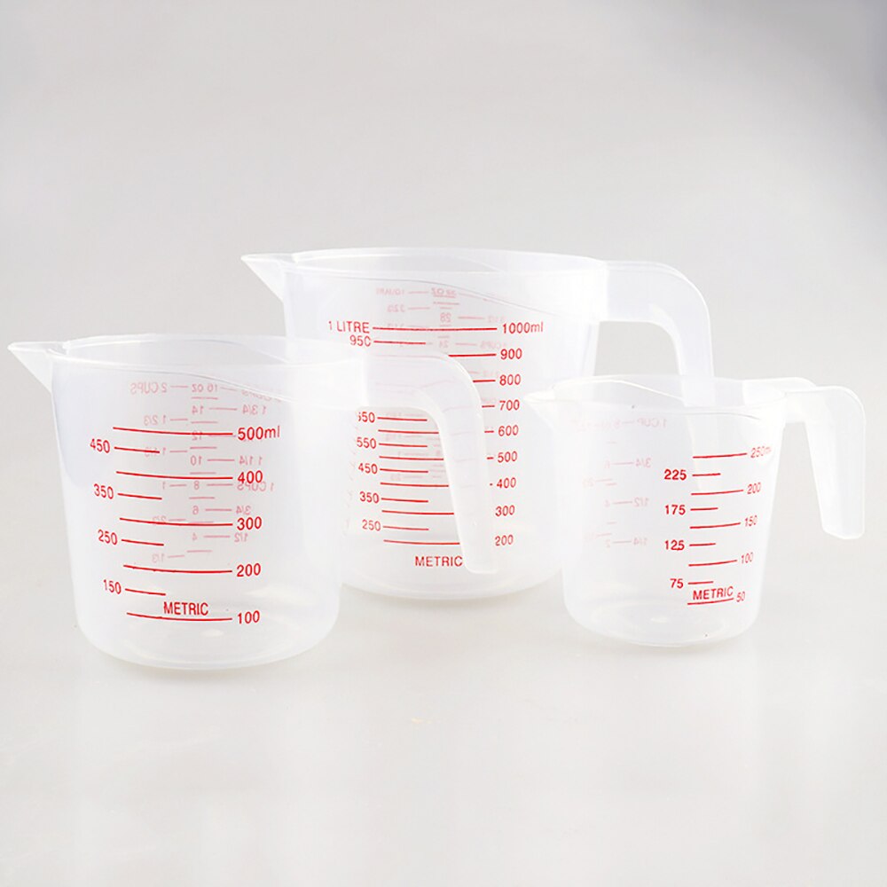 250/500/1000ml Plastic Measuring Cup Cup Scale Surface Cooking Bakery Container Scale Show Graduated Volumetric Container Tool