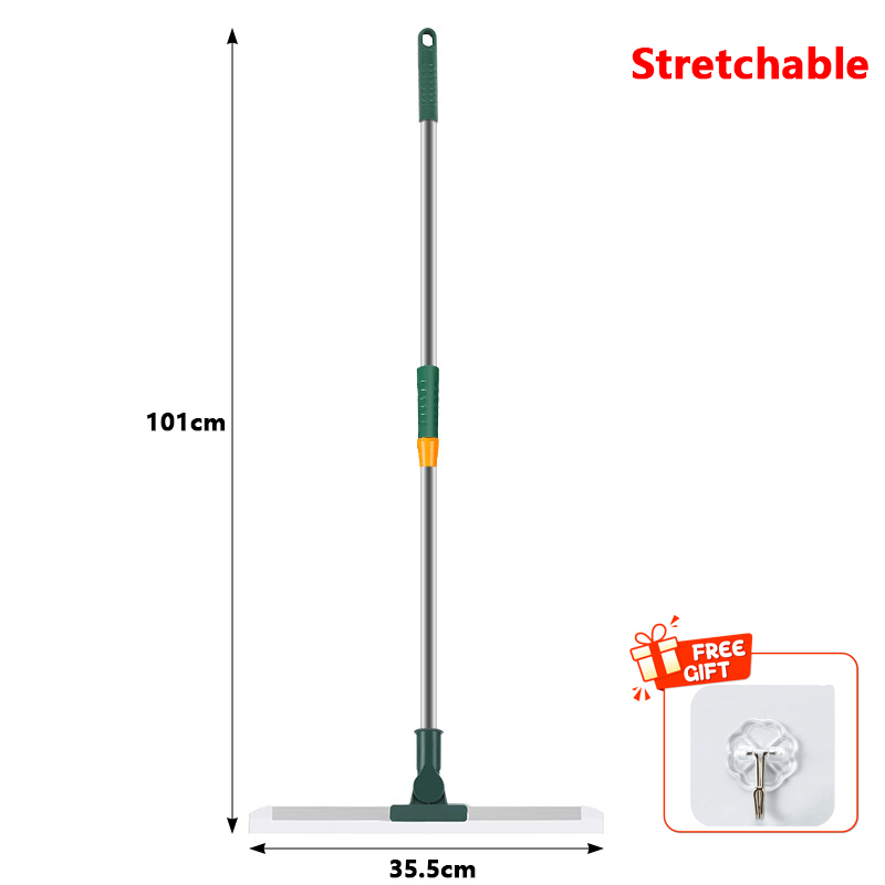 Reinigungsbürste mit langem Griff, teleskopisch, magischer Besen, Silikon-Bodenwischer, Rakelstreifen, Fensterglas, Haushalt, Badezimmer, Kehren: verrotten