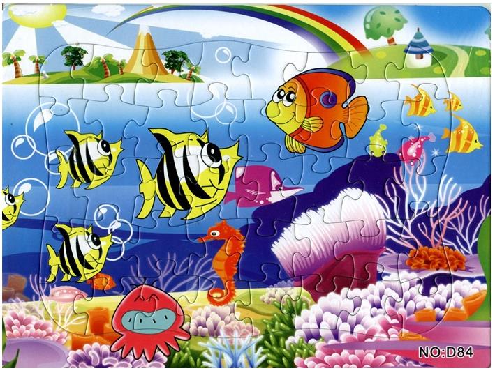 1 Set Cartoon Puzzles Marine Undersea World Sea Turtle Shark Animal Toys Puzzles Jigsaw Puzzel Toys Kids