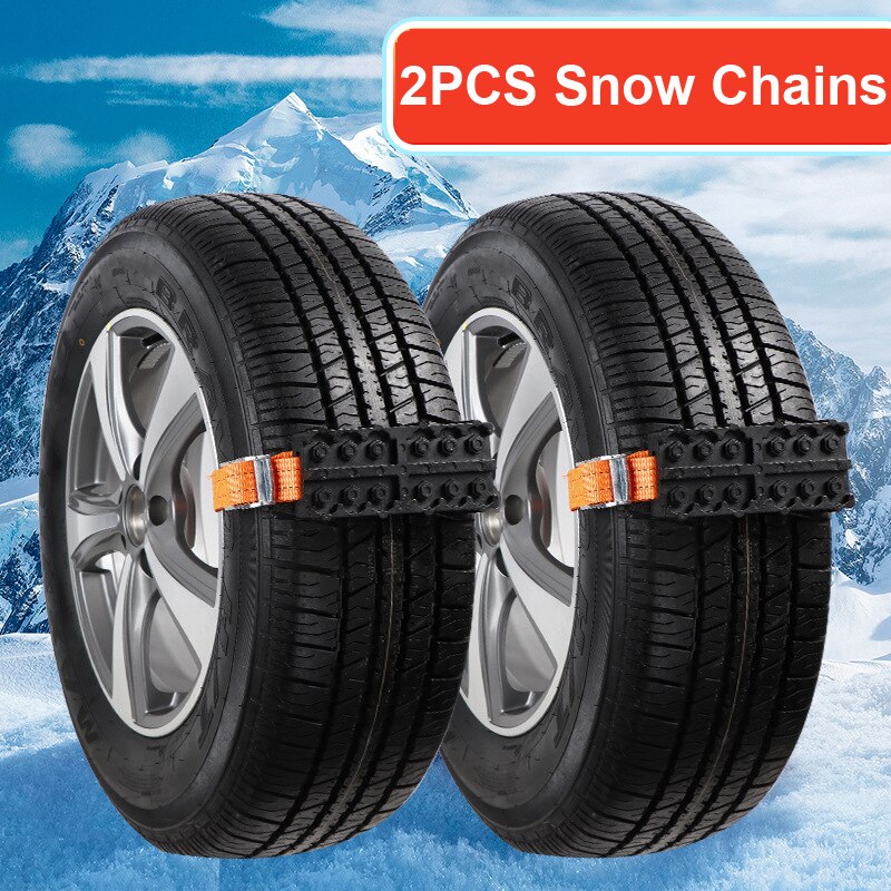2 stk sne kæder skridsikker nødhjulskæde til is sne mudder sand vejsikker kørsel lastbil suv auto bil tilbehør